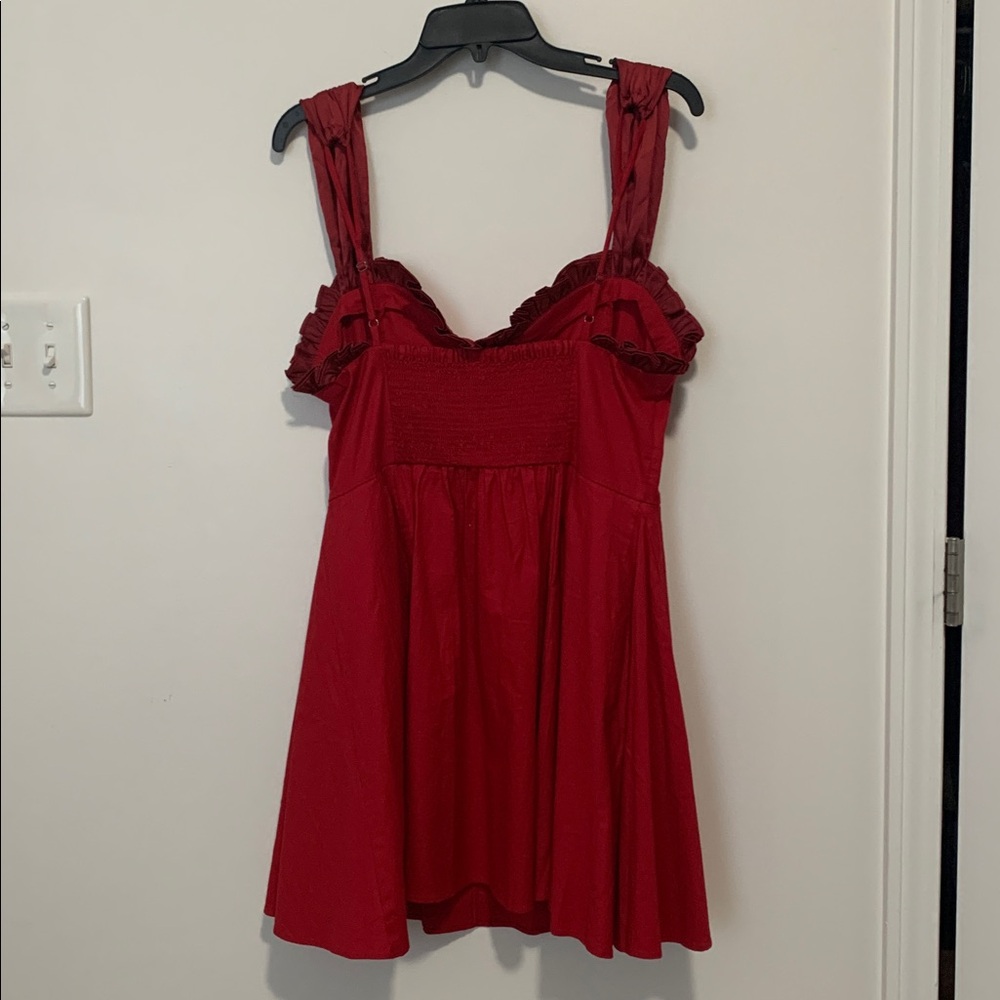 FREE PEOPLE Midnight Magic Mini Dress NWT Red - Picture 8 of 12